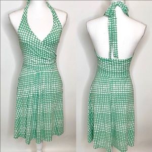 Boden Dress Size US 6P Green/white halter